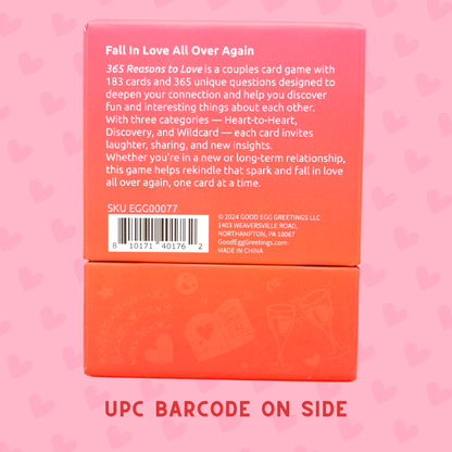 365 Reasons To Love - Couples Game of Icebreaker Questions