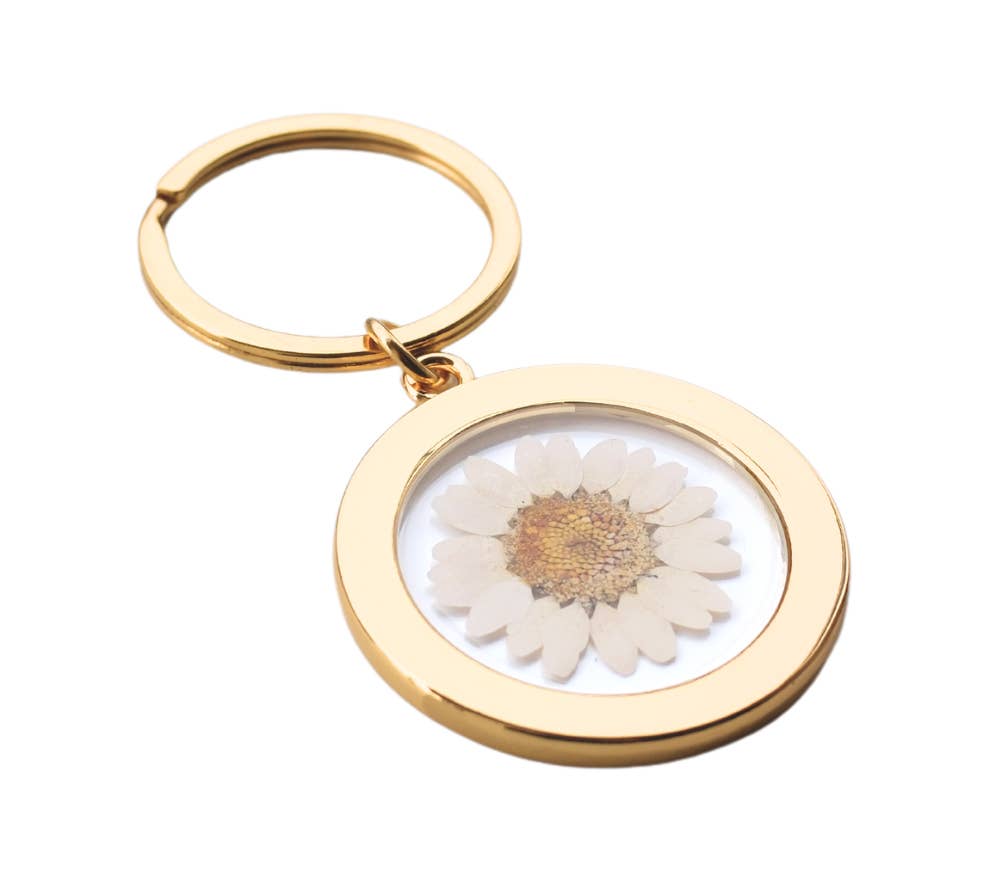 Mount Vernon, WA Pressed Flower Keychain