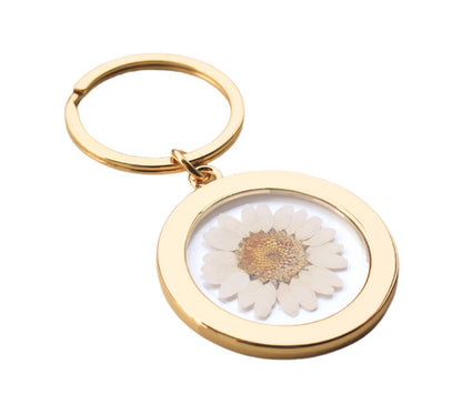 Mount Vernon, WA Pressed Flower Keychain