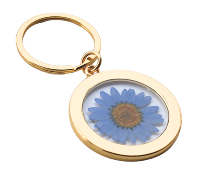 Mount Vernon, WA Pressed Flower Keychain