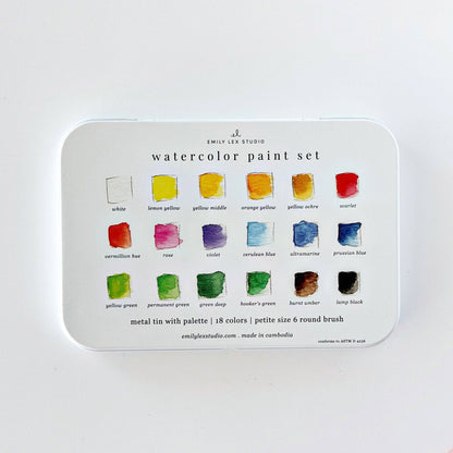 Watercolor Paint Set 18 Colors w/ Brush