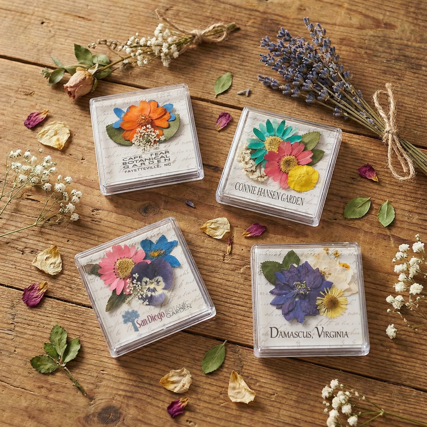 Acrylic Magnets - Real Pressed Flowers - Custom Magnet
