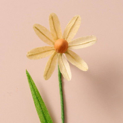 Silk Paper Cone Flowers - Cream
