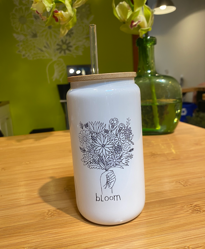 bLoom Glass Tumbler 16oz