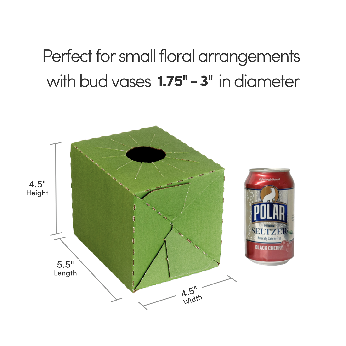 100PK - 5.5"L Pop Up Floral Delivery Box for Vase Transport