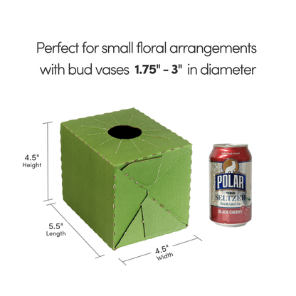 100PK - 5.5"L Pop Up Floral Delivery Box for Vase Transport
