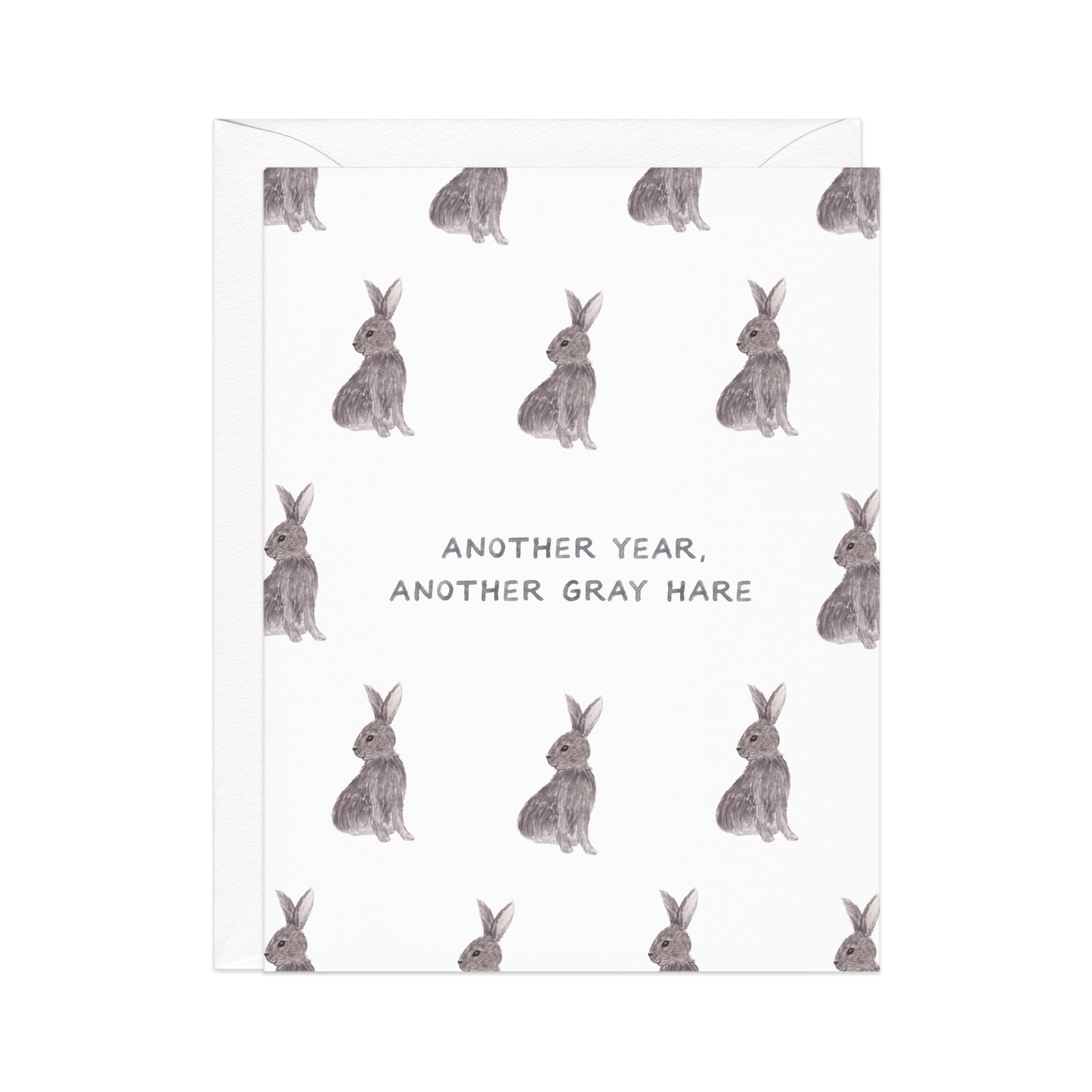 Gray Hares Birthday 4x6 Card
