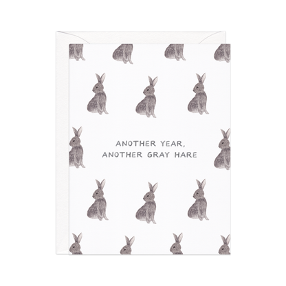 Gray Hares Birthday 4x6 Card