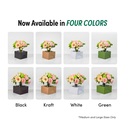 10PK - Pop Up Floral Delivery Box Vase Transport - S/M/L/XL