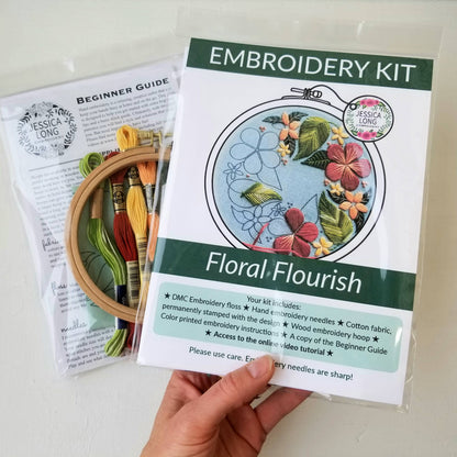 Floral Flourish Beginner Embroidery Kit