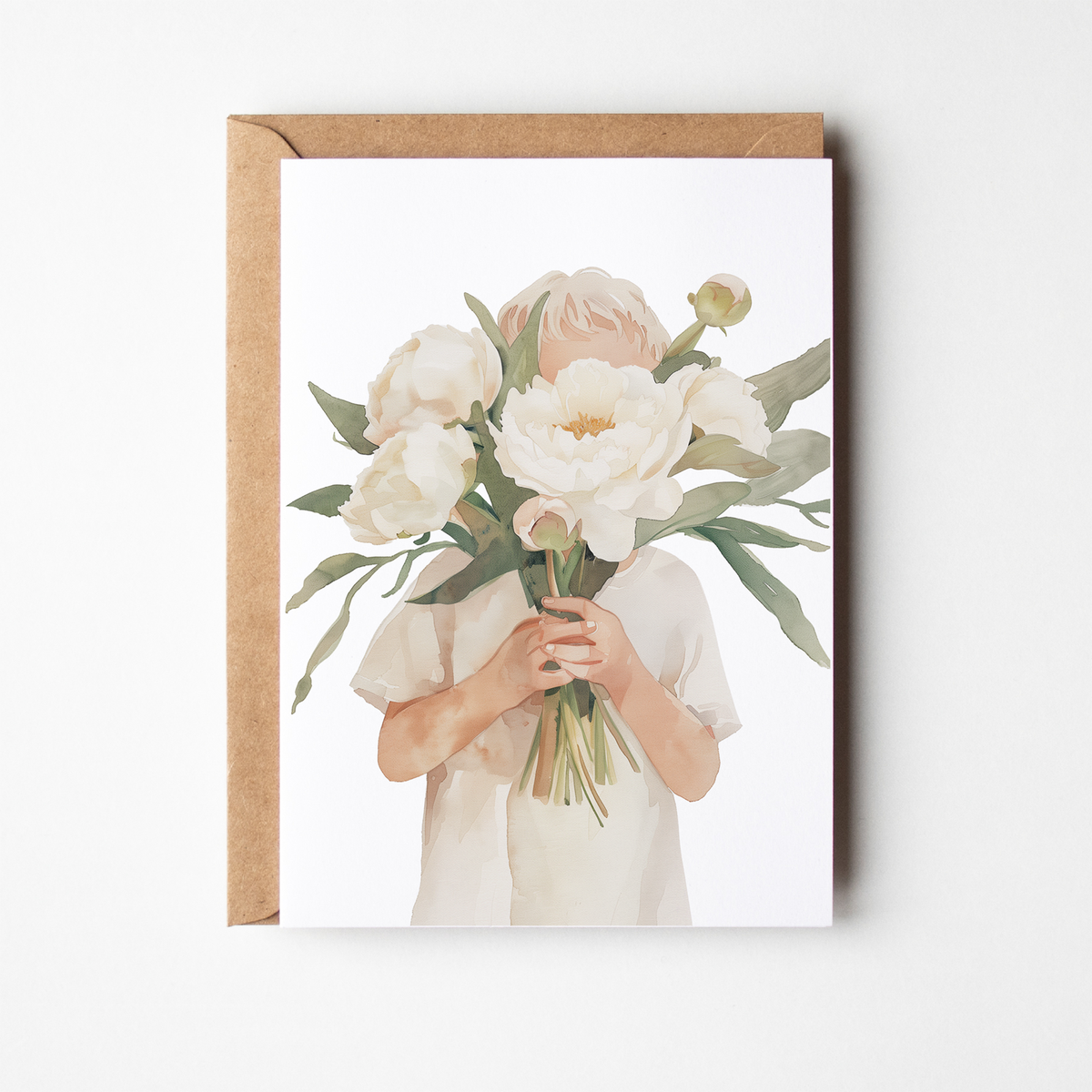 Peony Bouquet Card