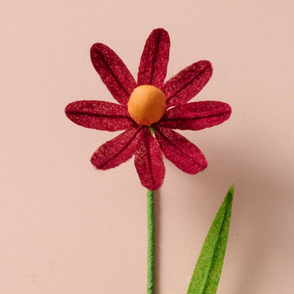 Silk Paper Cone Flowers - Burgundy