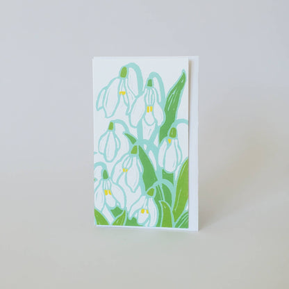 Snowdrop Flower Mini Note Card