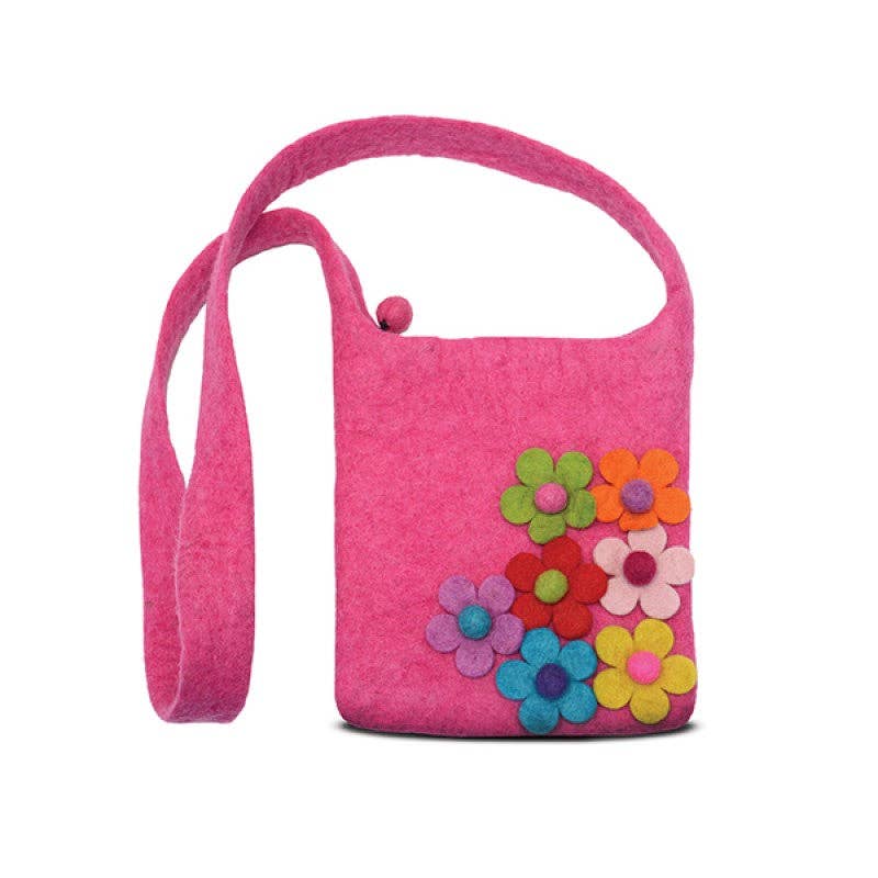 Side Flower Cross Body Kids Bag