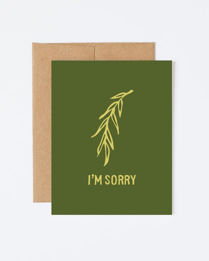 Sorry Olive Branch 4x6 Card