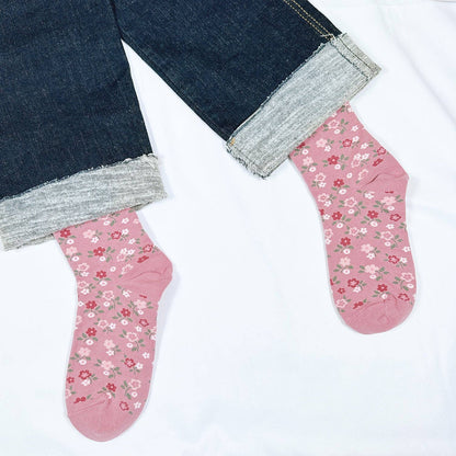 Women's  Flower Pattern Crew Socks
