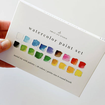 Watercolor Paint Set 18 Colors w/ Brush
