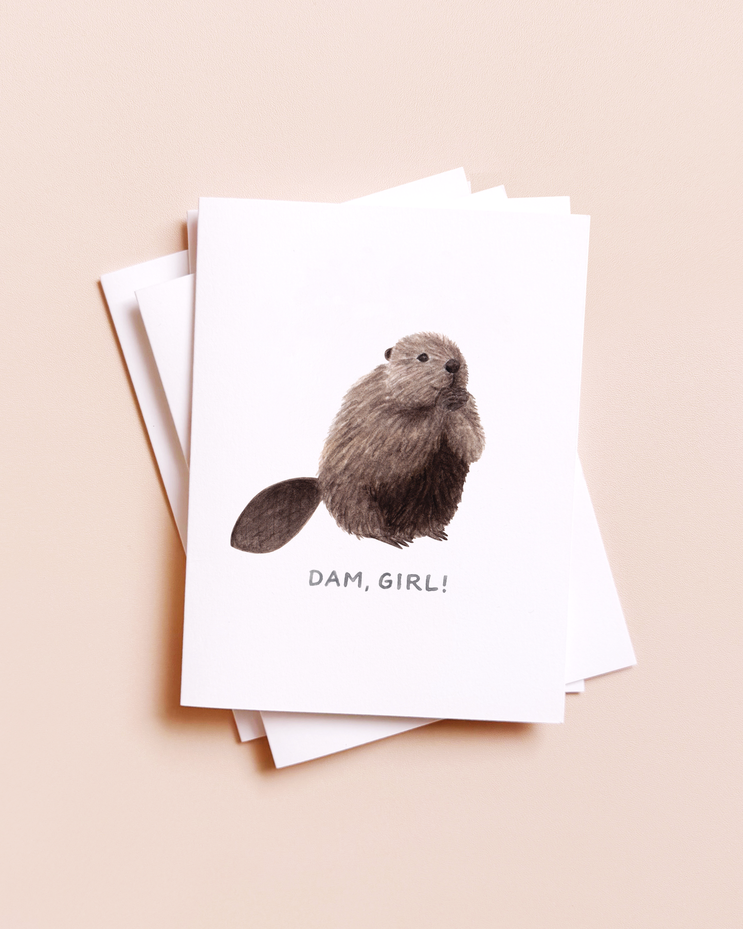 Dam Girl Beaver 4x6 Card