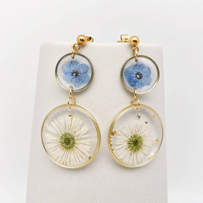 Leucanthemum paludosum Forget-Me-Not Circular Earring - PDF