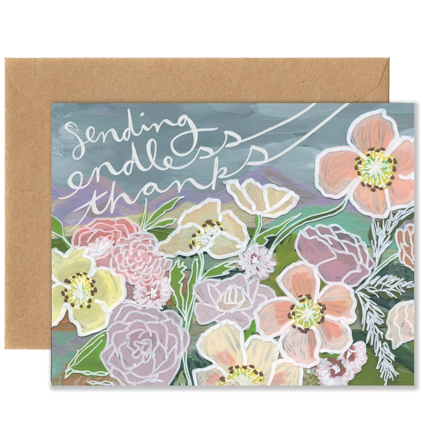 Sending Endless Thanks Florals — Thank You Card