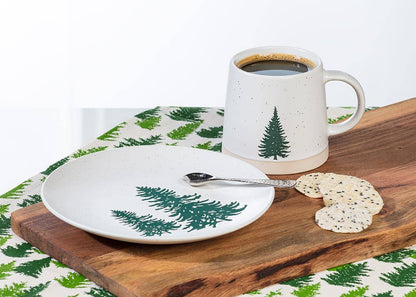 Wide Base Mug with Single Tree-3.5"H(14oz)