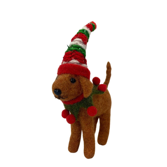 Mistletoe Pup Ornament 5.25" x 5.5"