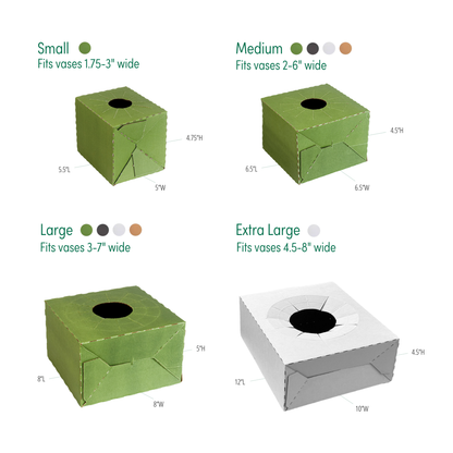 10PK - Pop Up Floral Delivery Box Vase Transport - S/M/L/XL