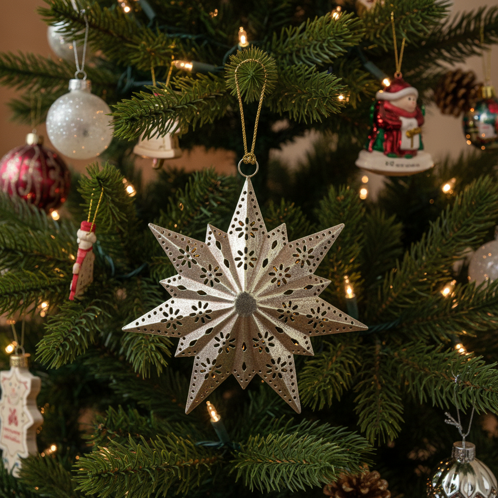Ornament Glittering Gold Star