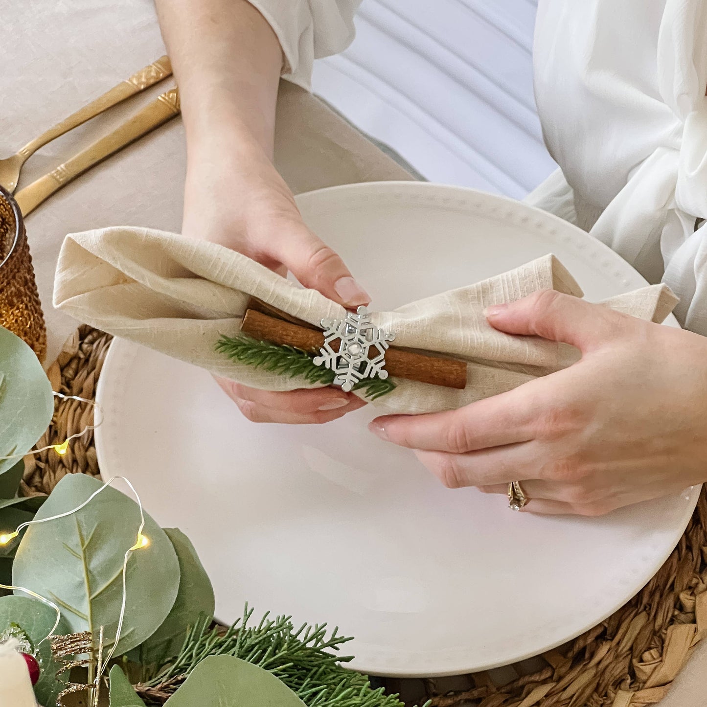 Sparkling Snowflake Napkin Ring (Set of 4)