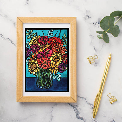 Vase of Flowers 5x7 Card