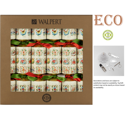 12 Days of Christmas Crackers 12" 6ct