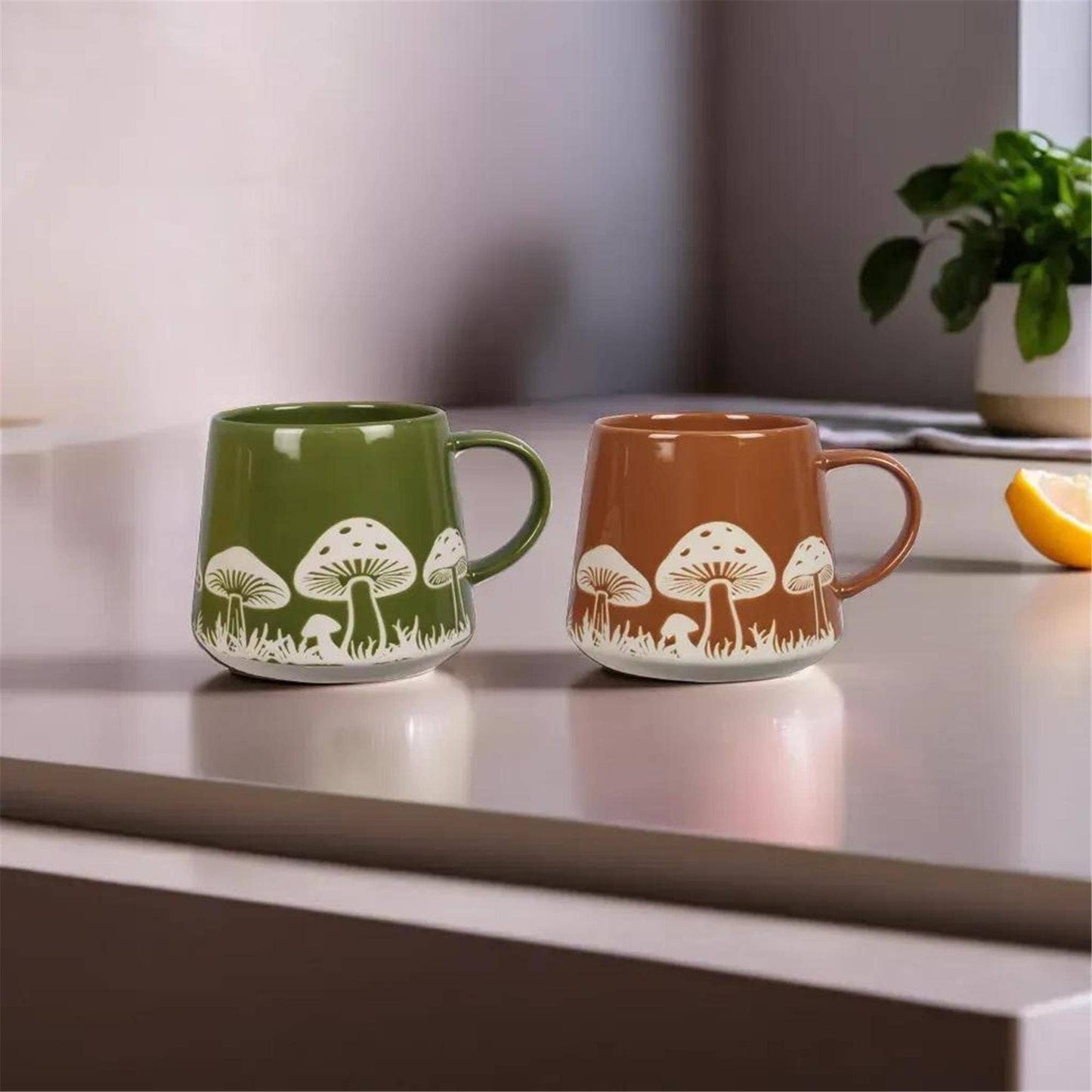 Stoneware Mushroom Designs Mug 20oz