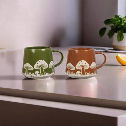 Stoneware Mushroom Designs Mug 20oz