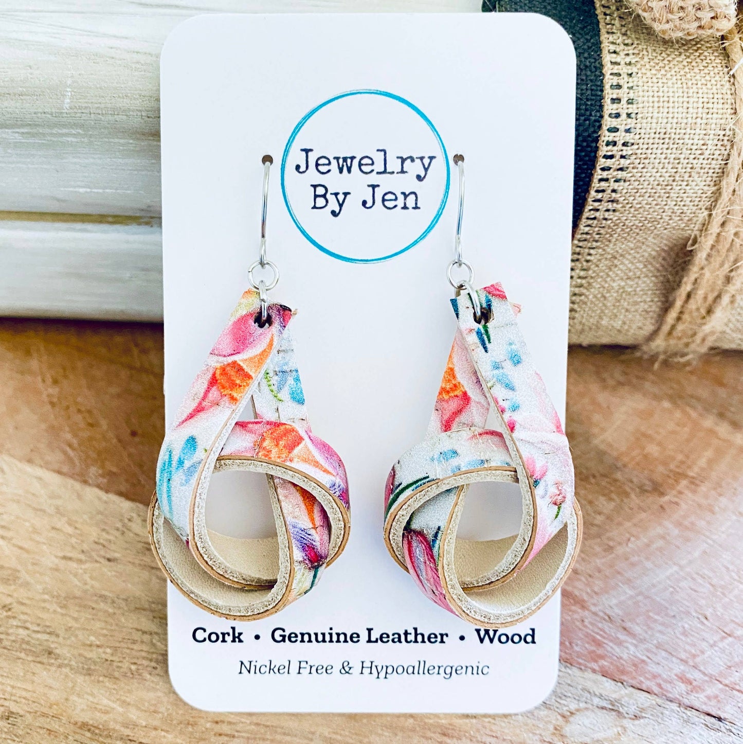 Knot Earrings: Tulips