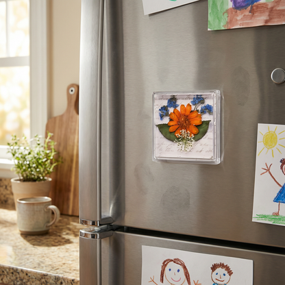 Acrylic Magnets - Real Pressed Flowers - Custom Magnet