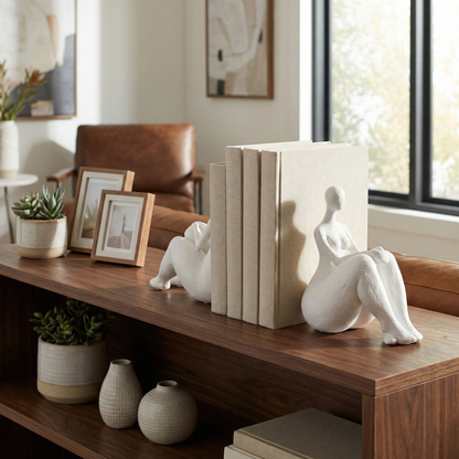 Abstract Sitting Ladies Bookends 6 in.
