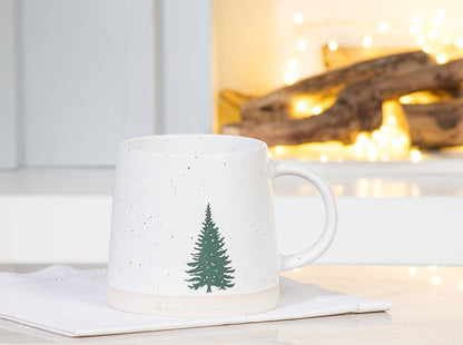Wide Base Mug with Single Tree-3.5"H(14oz)