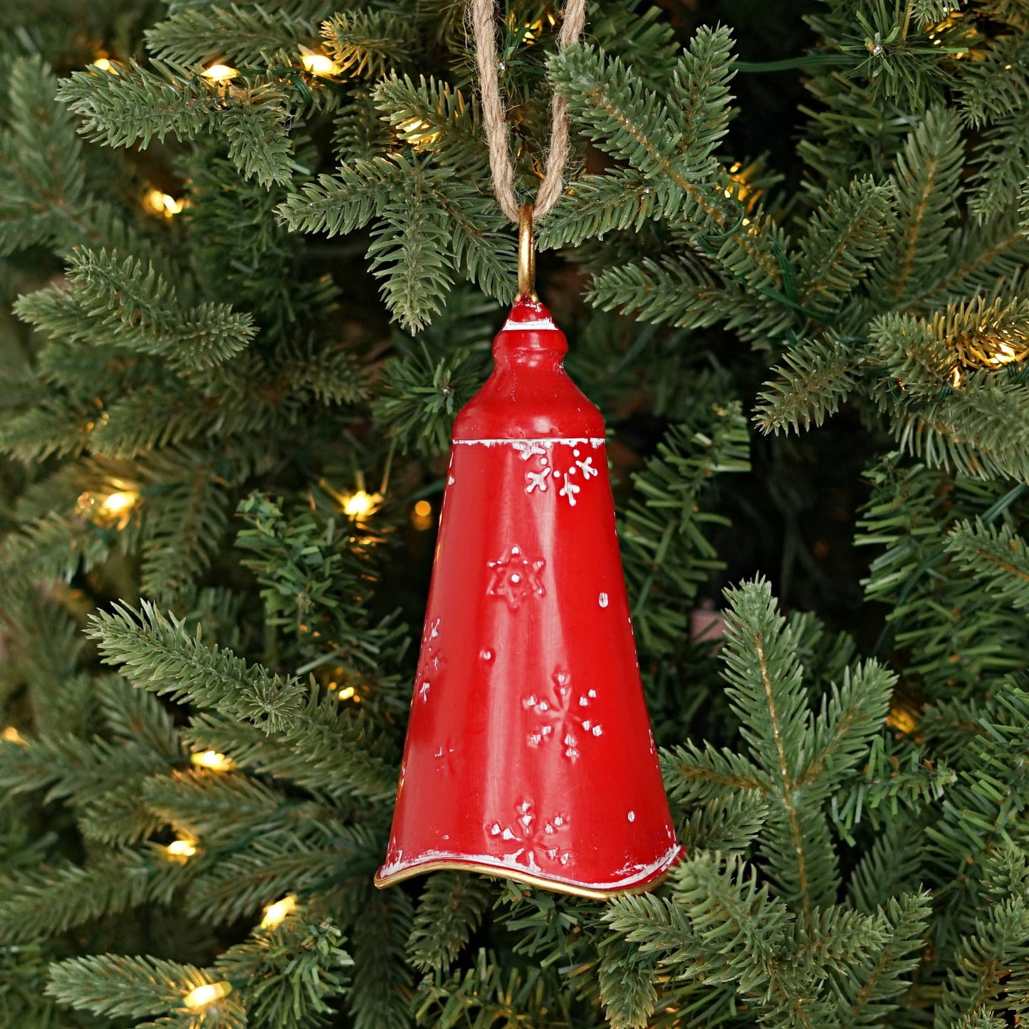 570686- Nordic Holiday Lantern Bell-Red-7H x 3.25D