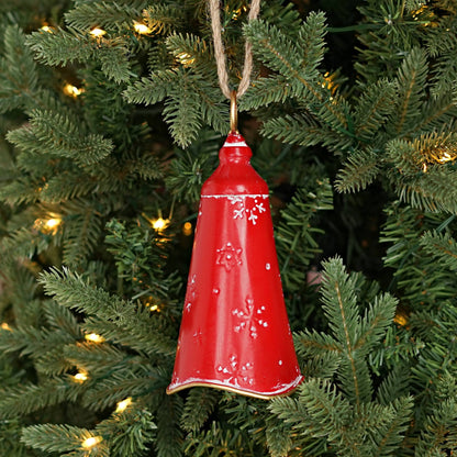 570686- Nordic Holiday Lantern Bell-Red-7H x 3.25D