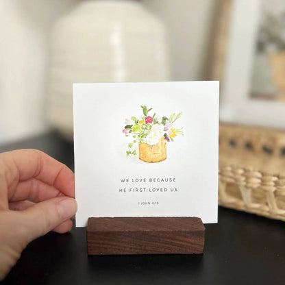 Wood card holder