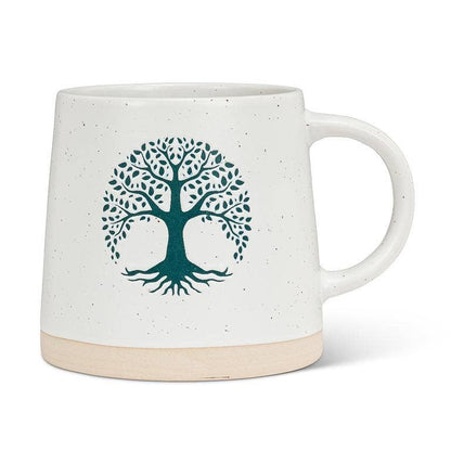 Wide Base Mug with Tree of Life-3.5"H(14oz)