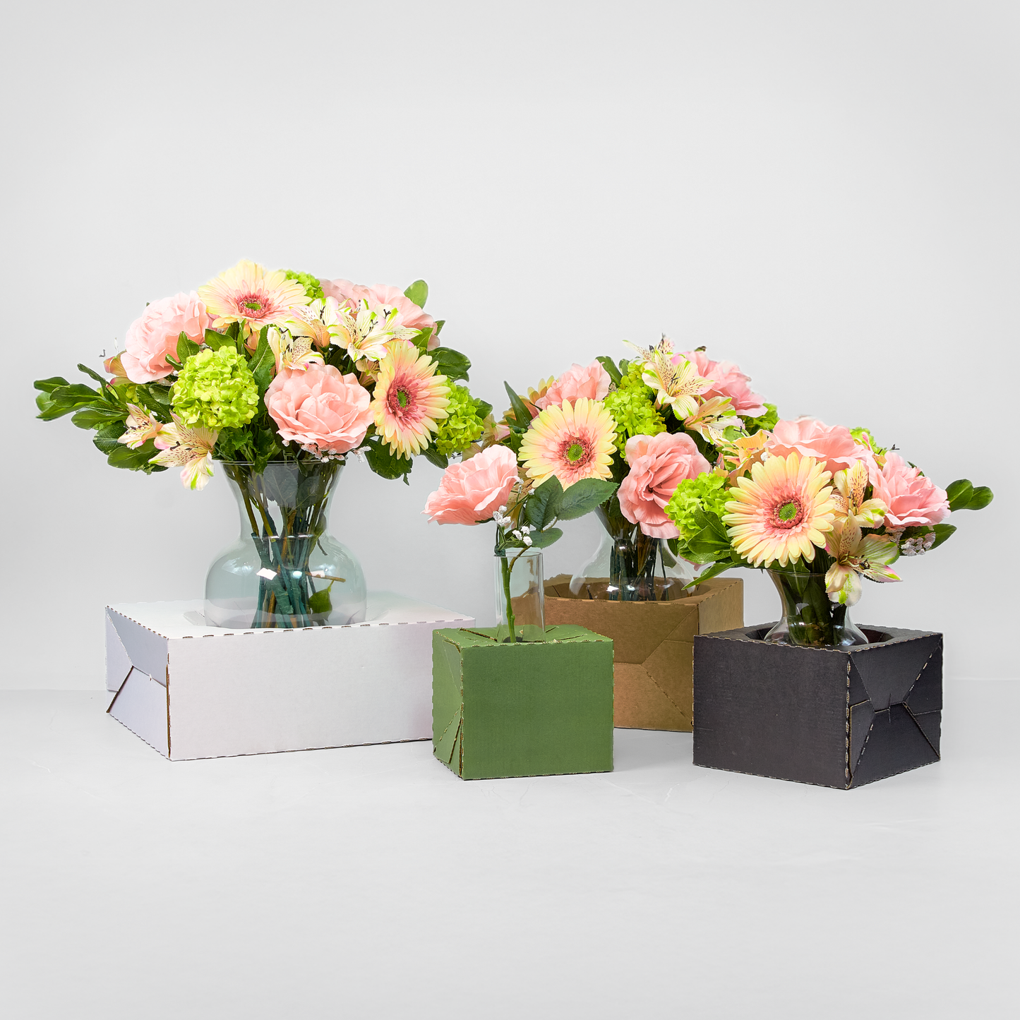 10PK - Pop Up Floral Delivery Box Vase Transport - S/M/L/XL