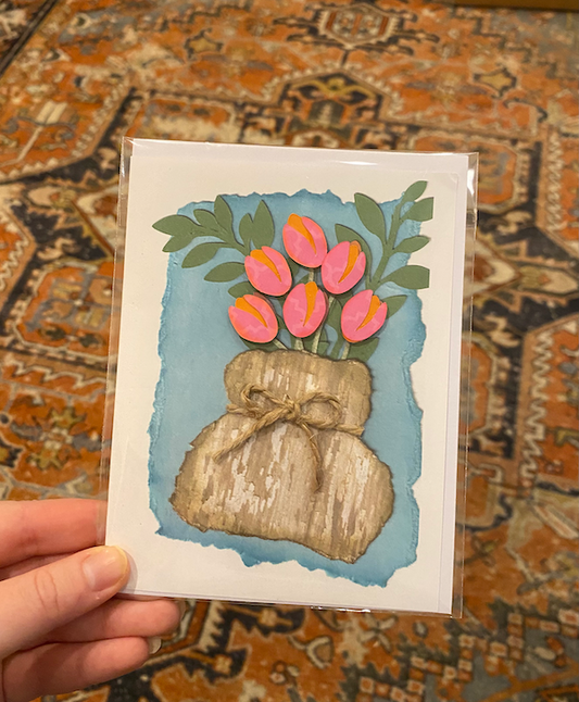 Handmade Tulips 4x6 Card