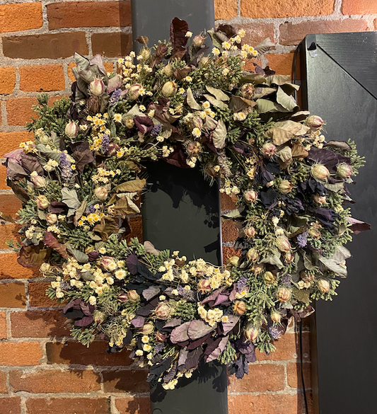 Moody Dried Floral Wreath